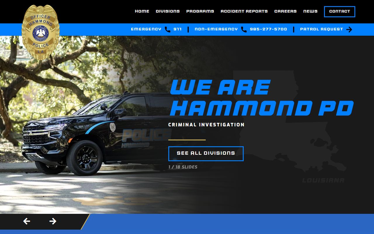 Hammond Police Department for bench warrant enforcement