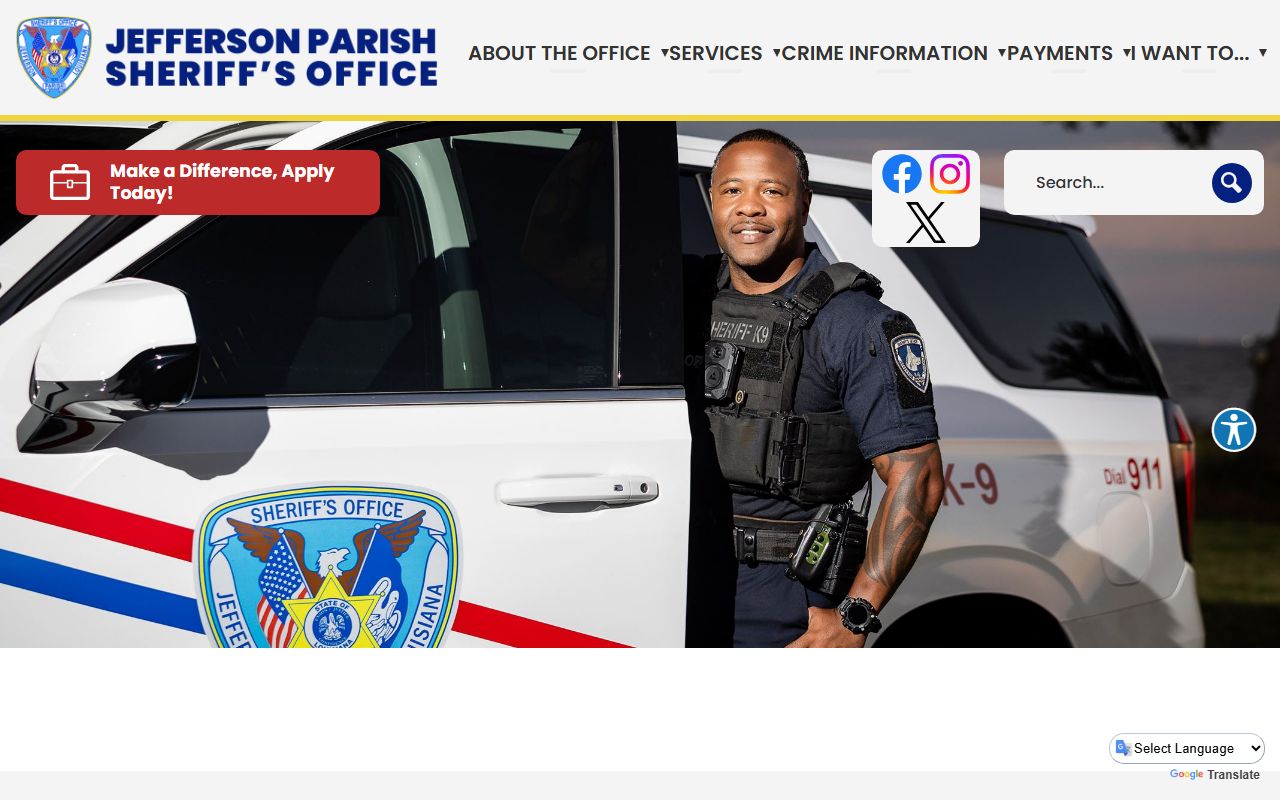 Jefferson Parish Sheriff's Office for Marrero bench warrant searches