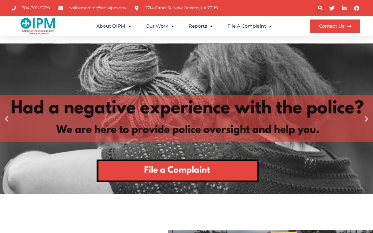 Office of Independent Police Monitor New Orleans