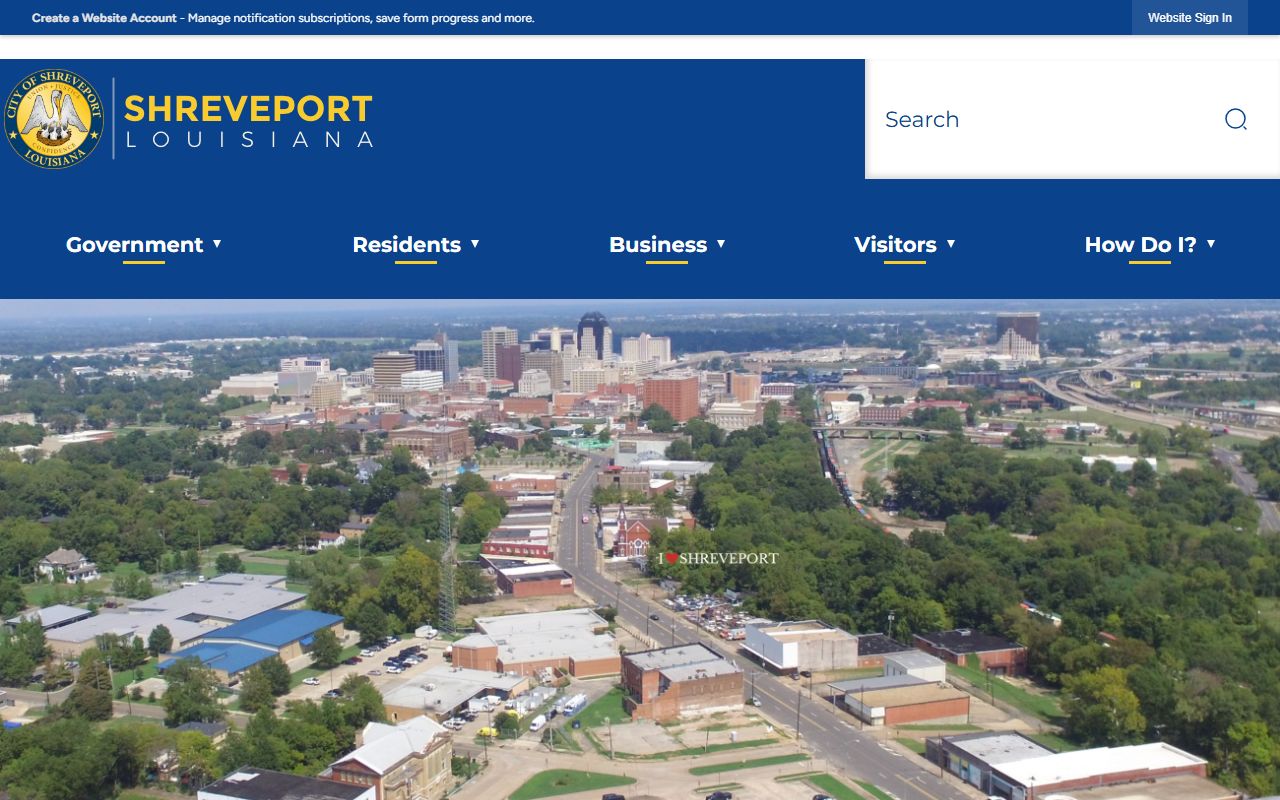 City of Shreveport website for bench warrant searches