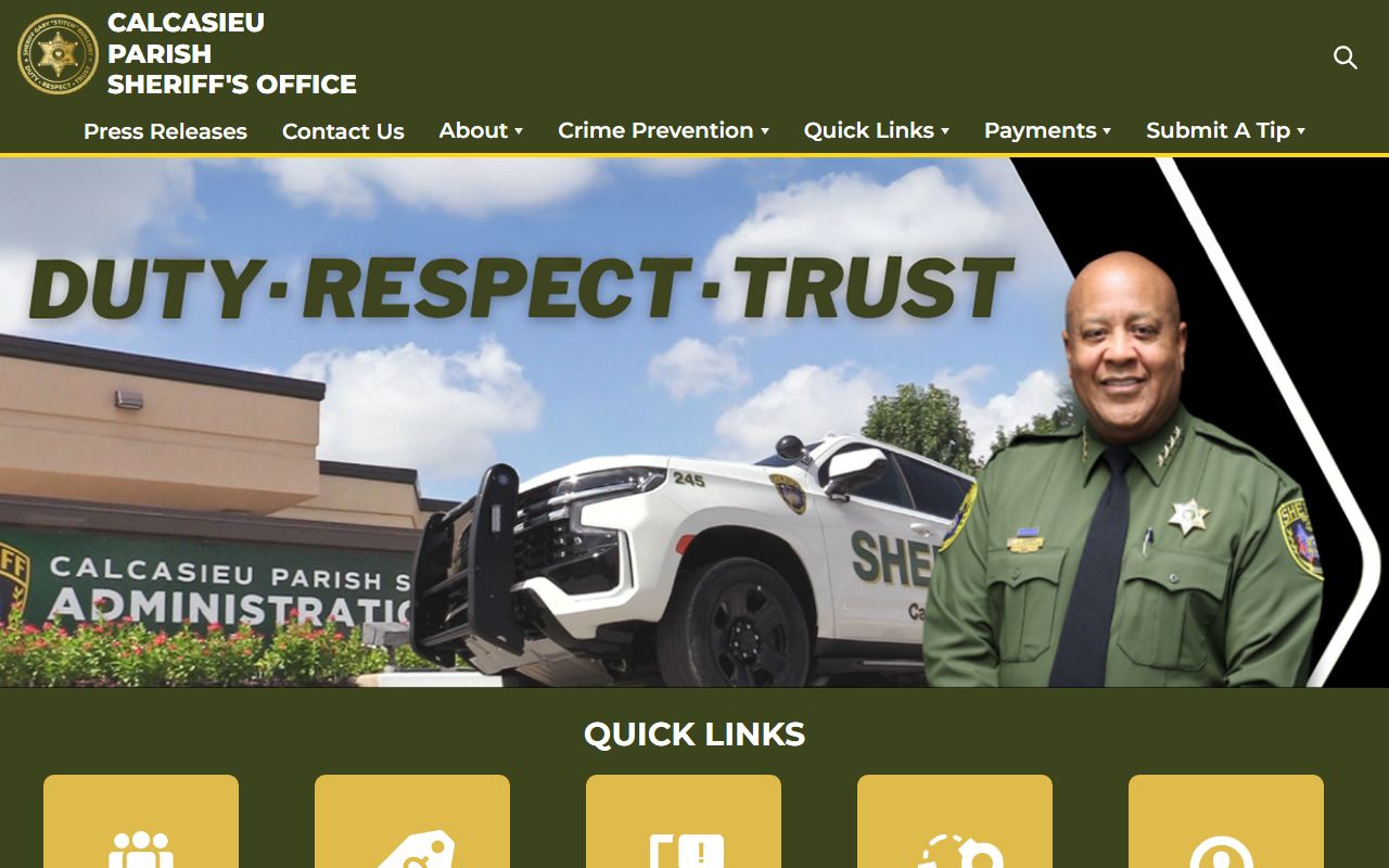 Acadia Parish bench warrant search through sheriff website