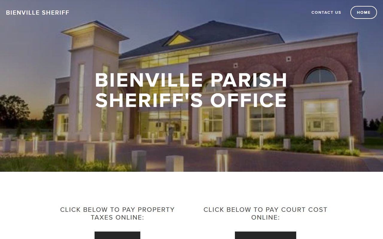 Bienville Parish sheriff website for bench warrant information