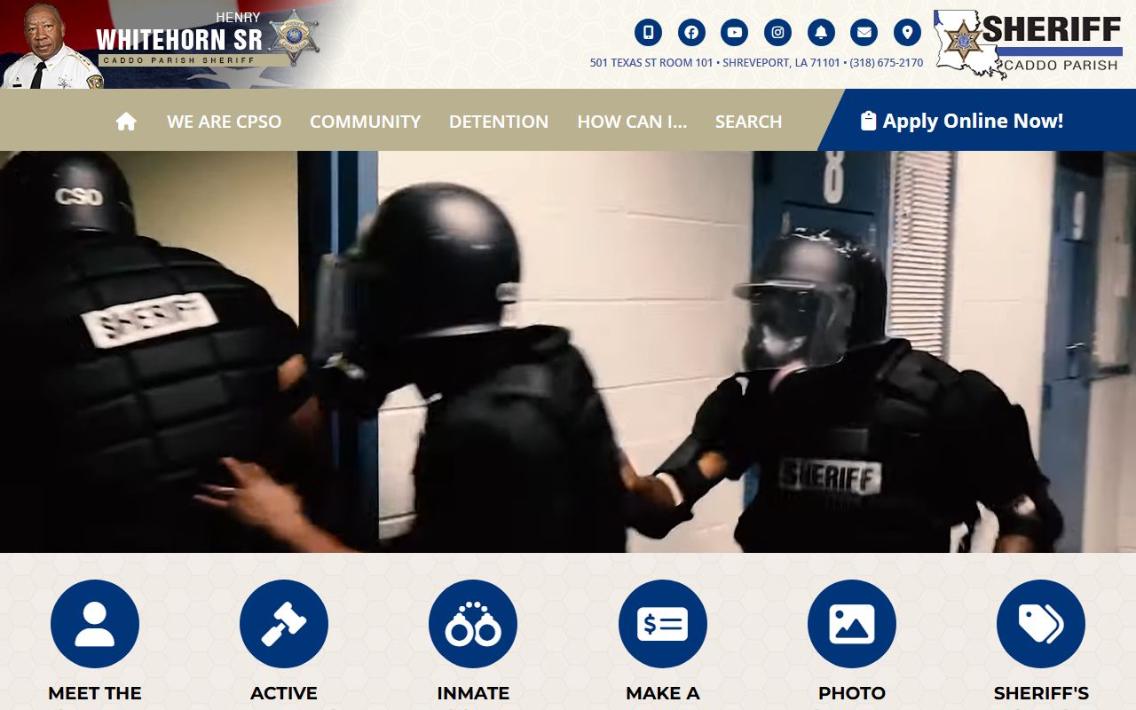 Caddo Parish warrant information and public records page