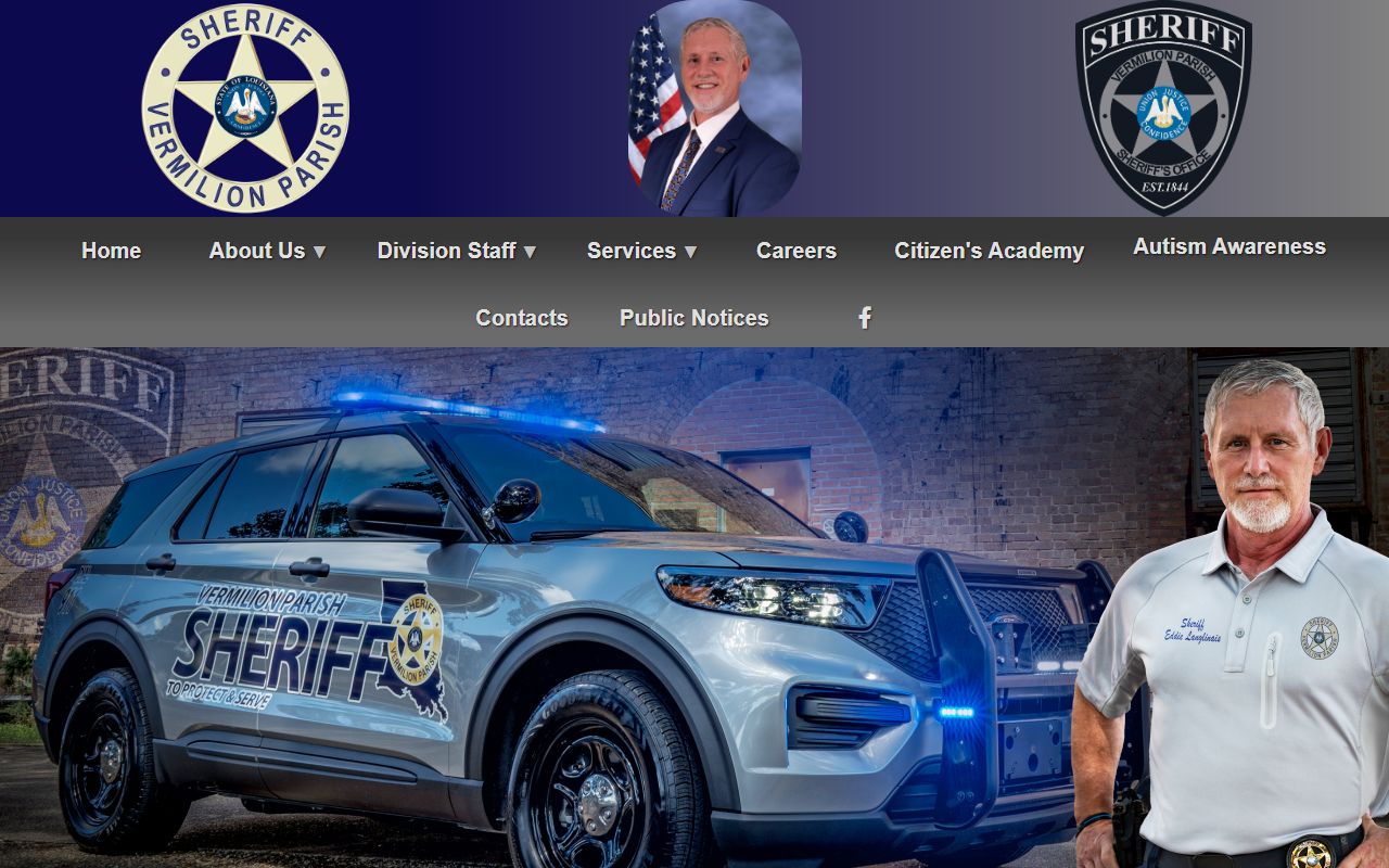 Vernon Parish Sheriff's Office website for bench warrant searches